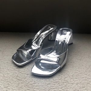 Zara silver heels